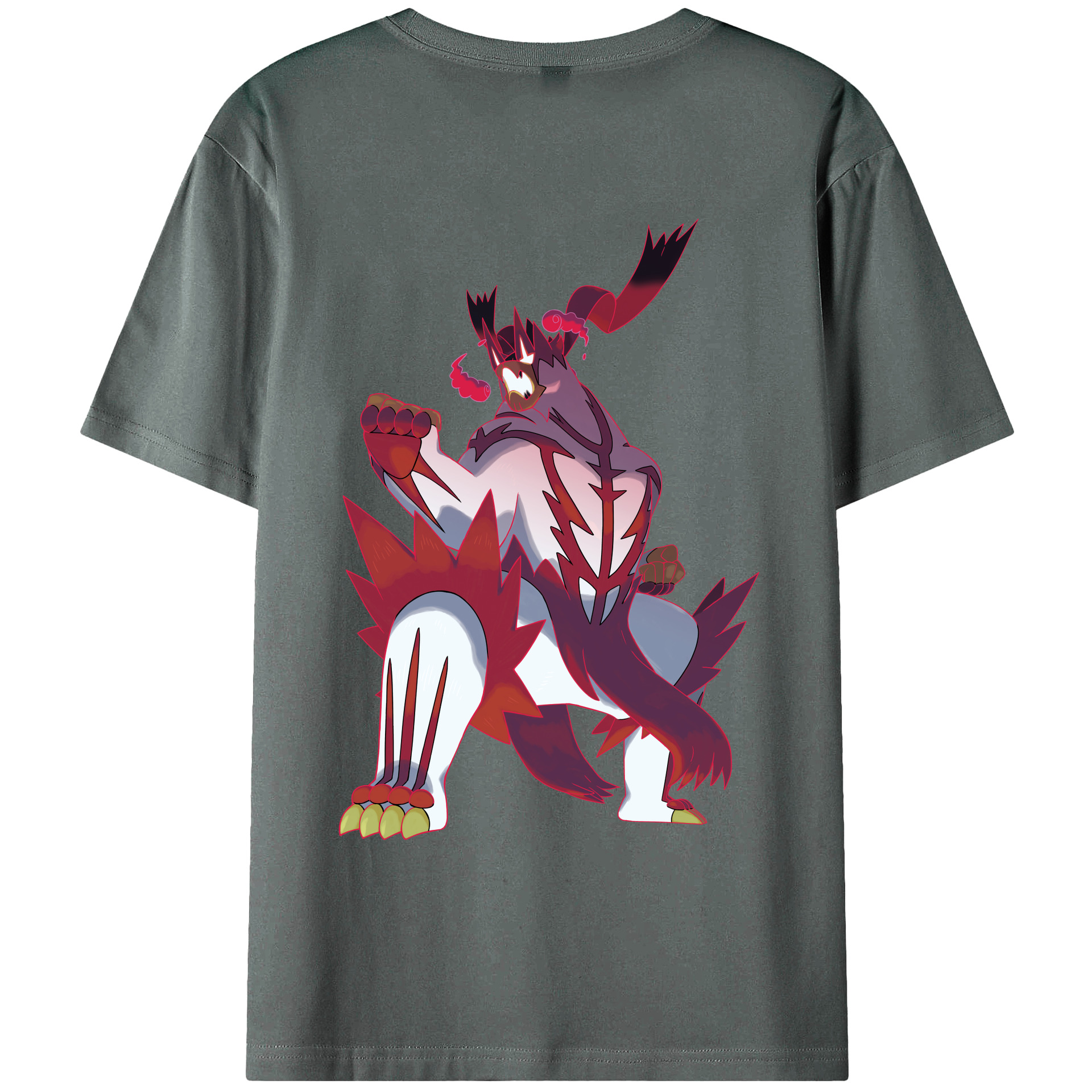 （画像用） ポケットモンスター Pokémon 綿100％ メンズ半袖Tシャツ（バックプリント） 通気性